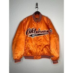 Vintage Oklahoma State Cowboys Jacket L Colosseum Pistol Pete Satin Bomber OSU